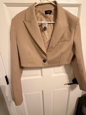 VICI Cropped Tan Blazer Jacket